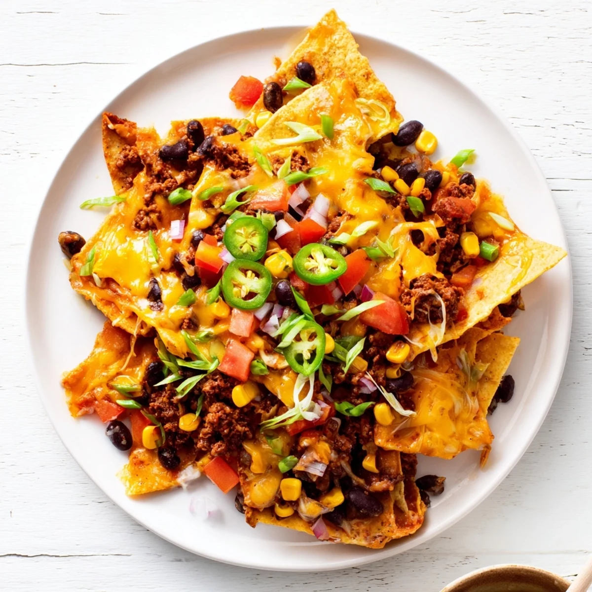 Sheet-Pan Nachos with melted cheese, vibrant vegetables, and flavorful beans baked until bubbly and delicious.