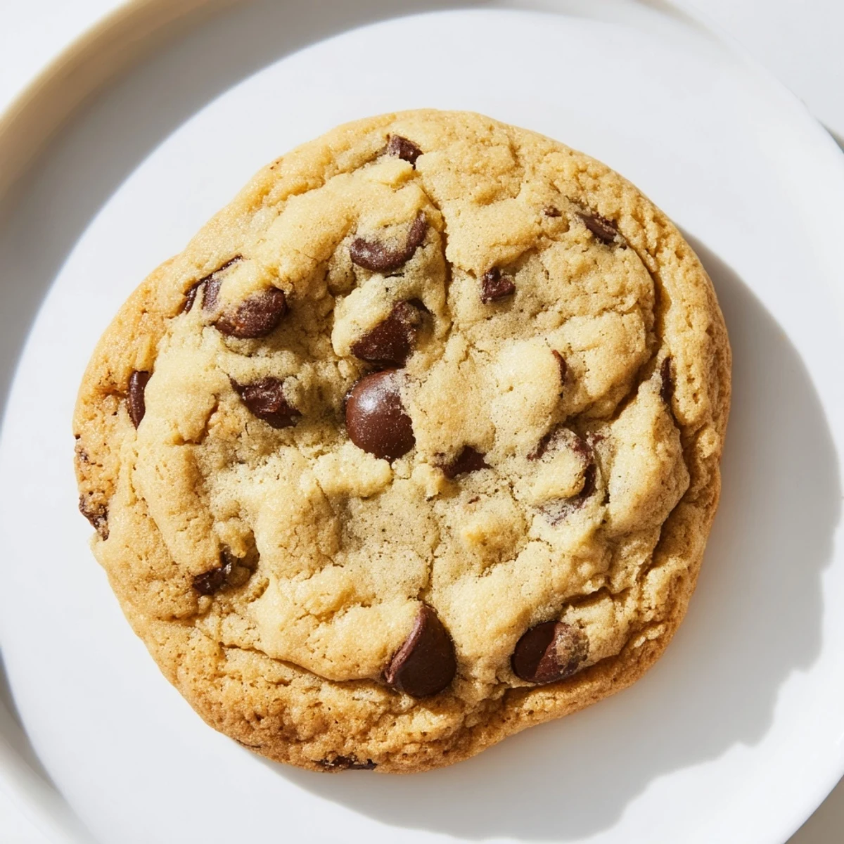 Warm, gooey air-fryer chocolate chip cookies fresh from the air fryer, a sweet treat you can enjoy.