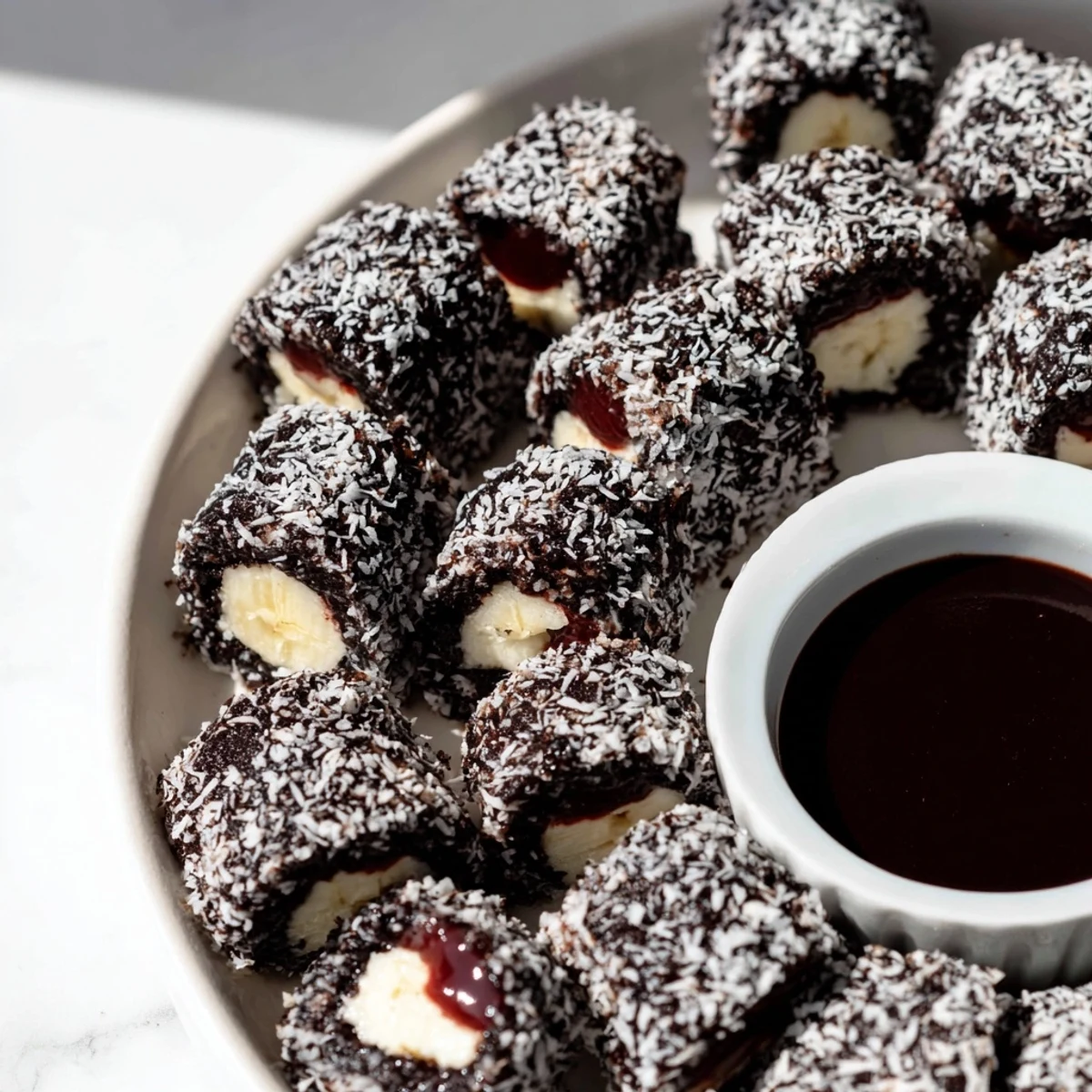 Oreo Cookie Sushi Rolls: Sweet dessert sushi with chocolate dip, ready to be enjoyed!