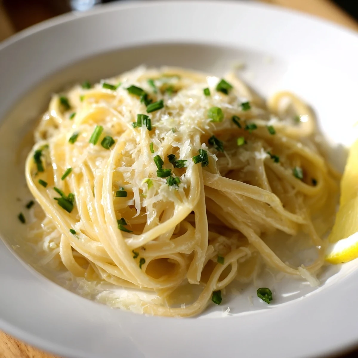 Close-up of miso butter pasta: perfectly cooked spaghetti glistening with umami butter, ready to be enjoyed.