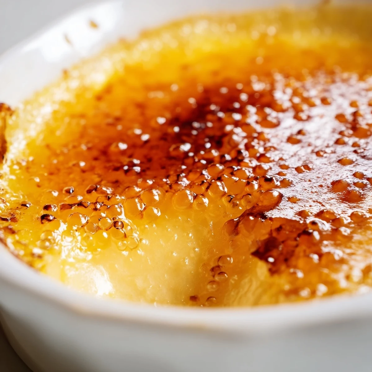 Golden, crispy caramelized sugar tops this decadent 3-Ingredient Crème Brûlée, ready to crack.