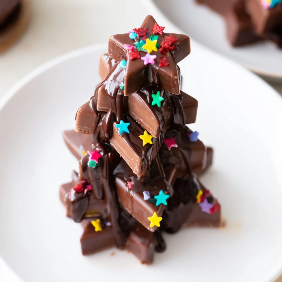 Easy-to-make Chocolate Kinder Christmas Trees, a delicious European dessert perfect for kids and adults.