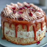 Elegant Rosé Velvet Cake, perfect for celebrations with a beautiful edible gold finish.