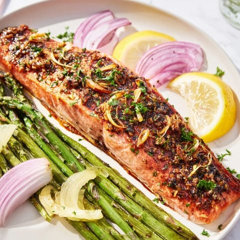 Lemon Garlic Salmon Asparagus