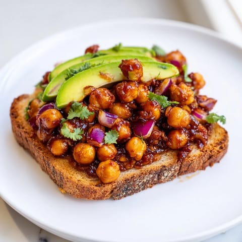 Smoky BBQ Chickpeas Toast