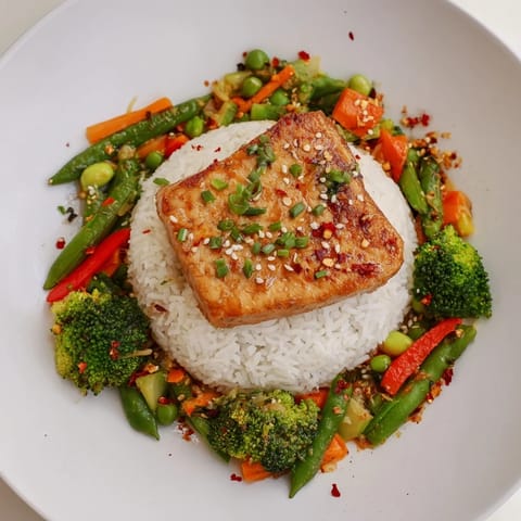 Pressed Tofu Steaks Stir-Fry