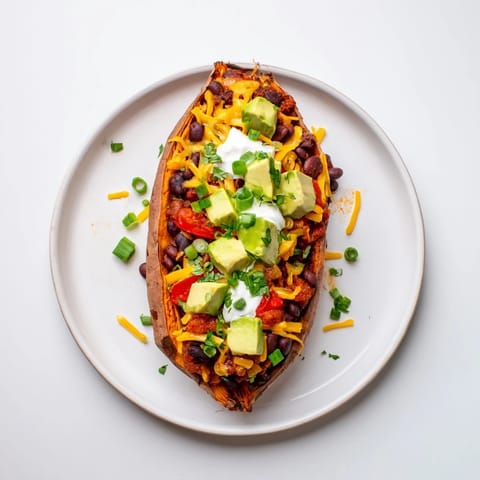 Savory Baked Sweet Potato Chili
