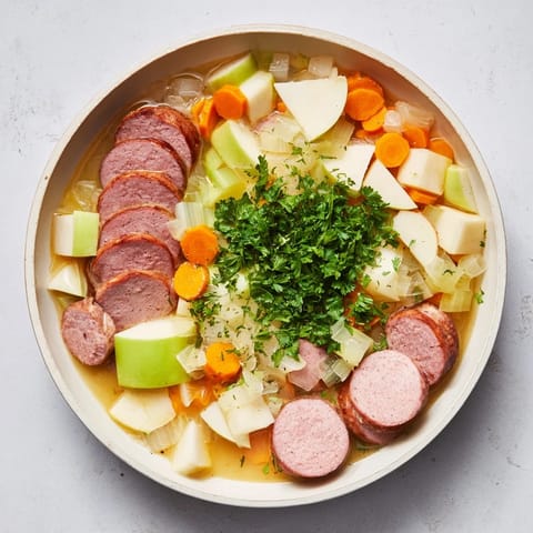 Stovetop Sausage Celery Apple