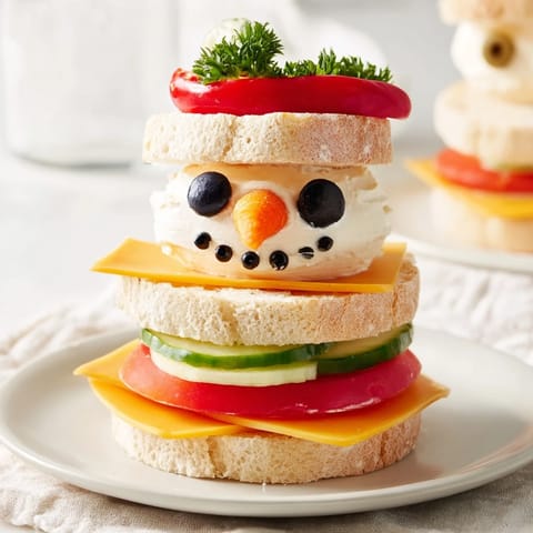 Snowman Sandwich Stack