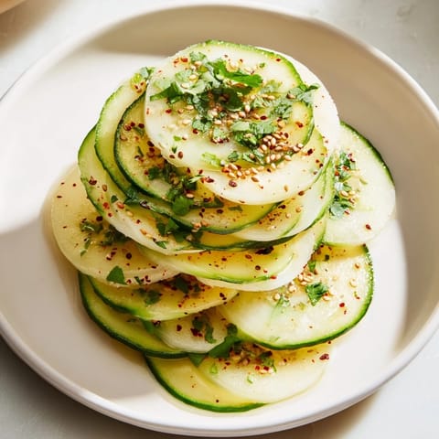 Jicama Cucumber Slice Stack