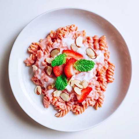Sweet Strawberry Yogurt Pasta