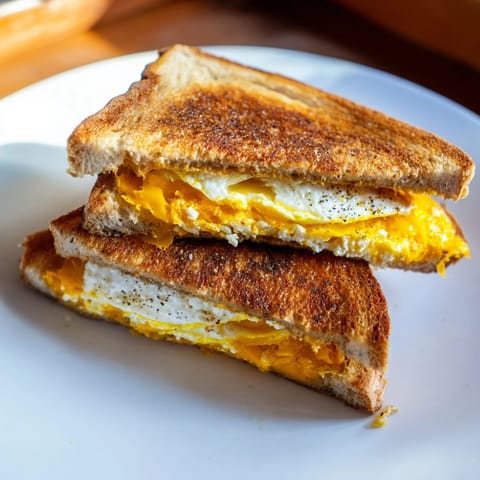 Feta Fried Eggs Grilled Cheese