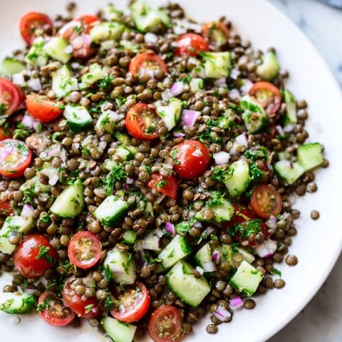 Lentil Salad Mustard Vinaigrette
