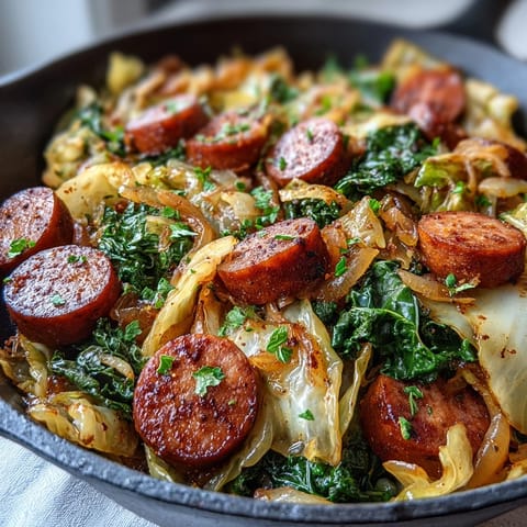 Smothered Cabbage With Sausage Skillet