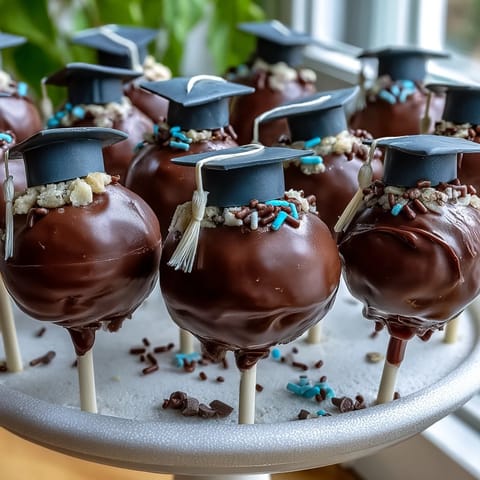 Sweet, personalized graduation cake pops, a delicious treat for any graduate.