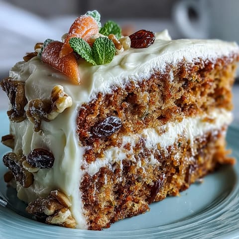 Moist Easter carrot cake with cream cheese frosting and candied carrot curls, a festive spring dessert for celebrations.