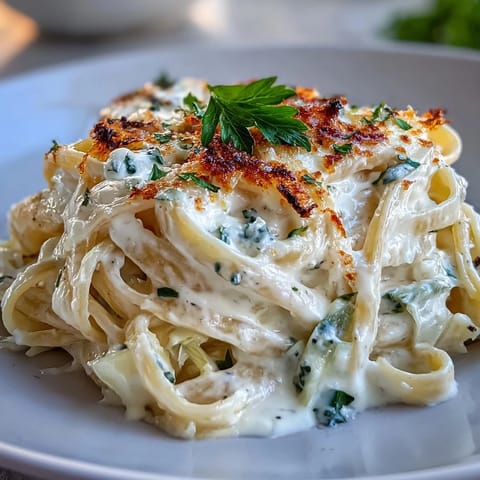 Creamy Cabbage Alfredo with tender fettuccine and sautéed cabbage in a rich Parmesan sauce.