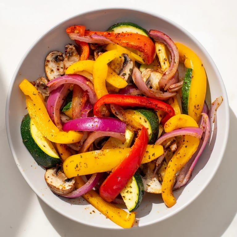Imagine delicious Veggie Skillet Fajitas: tender vegetables seasoned to perfection, ready to be wrapped in a tortilla.