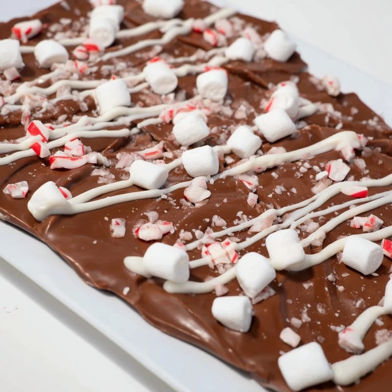 Indulgent, homemade Hot Chocolate Bomb Bark, perfect holiday dessert with plenty of toppings.