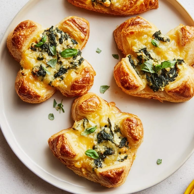 Crispy, oven-baked Lucky Clover Bites, perfectly shaped with fresh basil, for a festive St. Patrick's Day treat.
