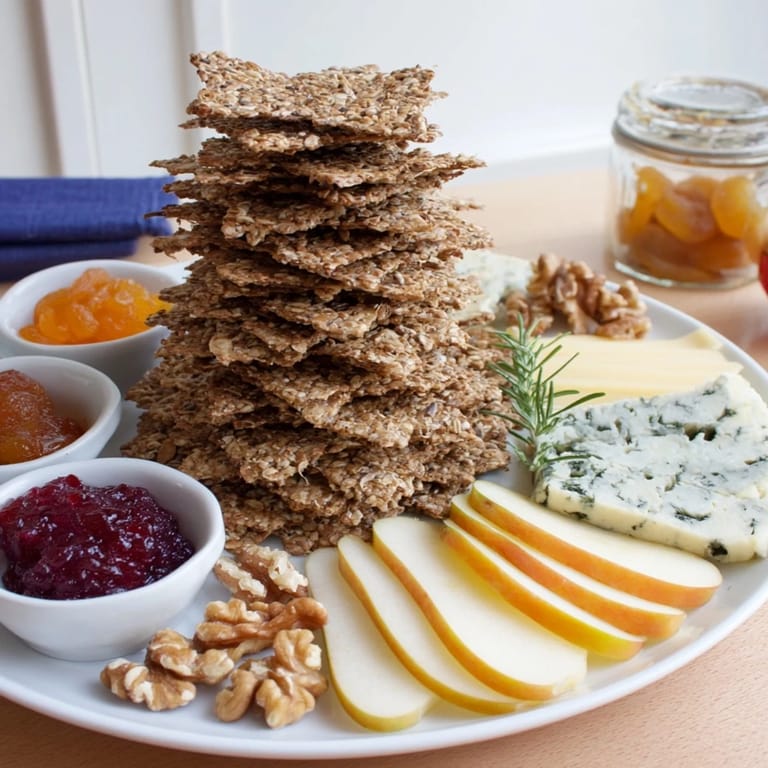 Delicious Gourmet Crackers presentation ready to serve, featuring assorted crackers and tasty spreads.