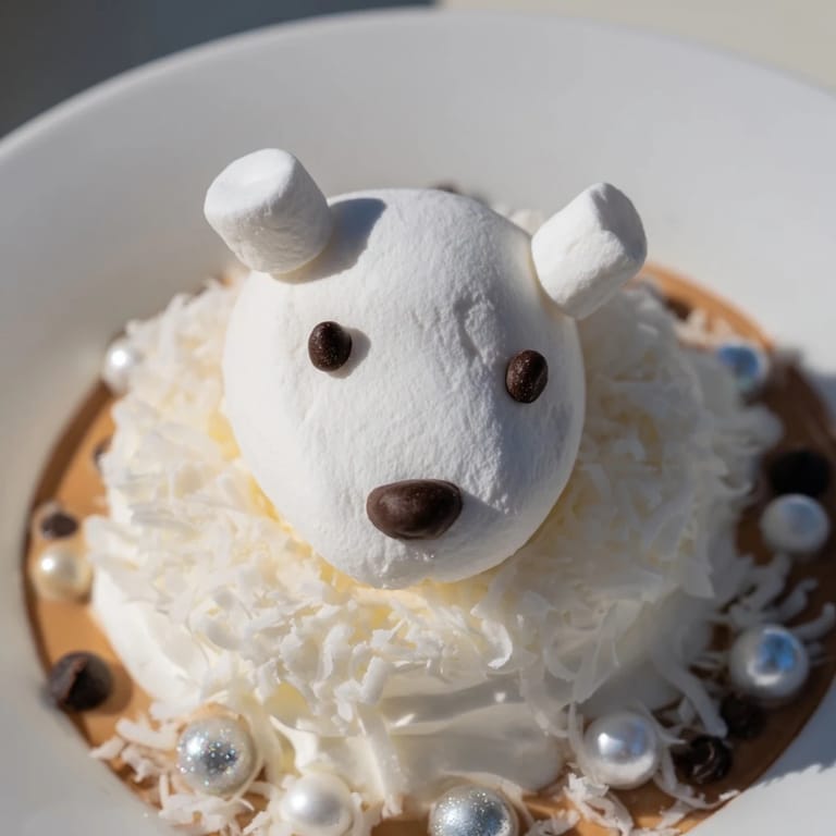 Enjoy this inviting photo of a festive Polar Bear Hot Chocolate Platter, perfect for a cozy winter treat.