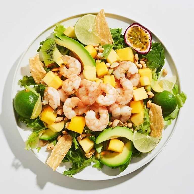 A close-up of a colorful Tropical Wave Tasting Platter featuring sweet chili sauce and fresh lime wedges.