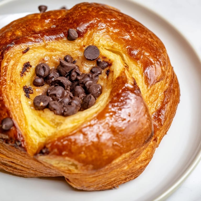 Freshly baked Chocolate Cookie Croissants, warm and inviting, a perfect dessert or breakfast treat.