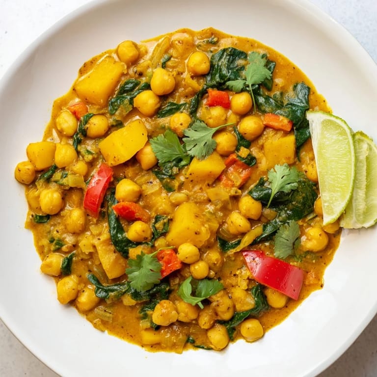 A vibrant, one-pot Chickpea Curry, a comforting and spiced vegetarian dish, perfect for weeknights.