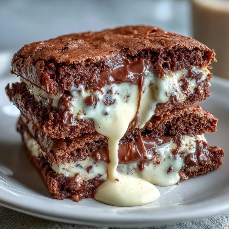 Fudgy brownie mix cookies with creamy cream cheese filling, perfect for dessert lovers.