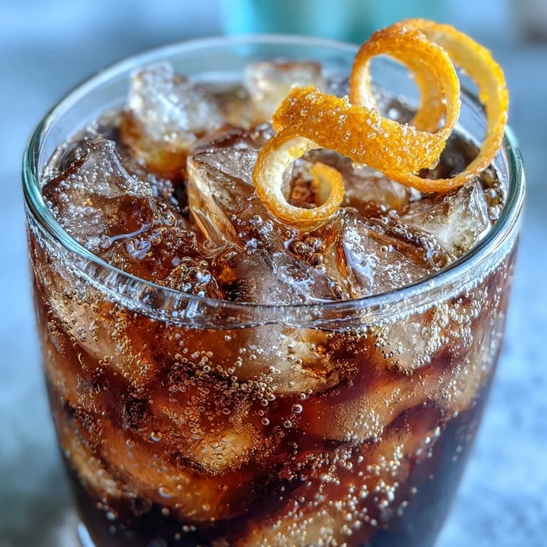 Sparkling cold brew coffee tonic with orange zest, perfect for summer sips.