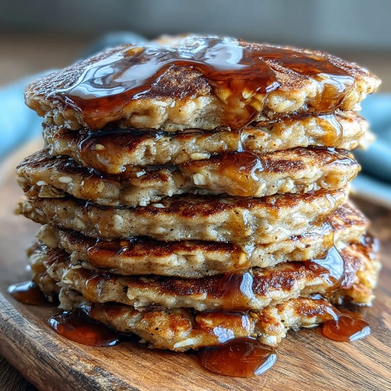 Enjoy warm High Fiber Protein Pancakes, a nutritious, protein-rich breakfast feast.