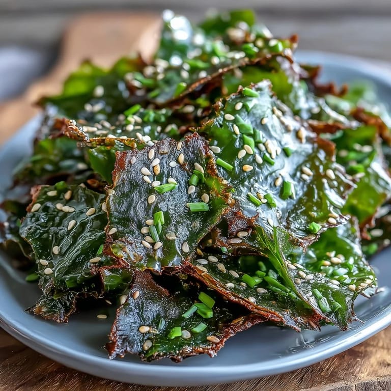 Delicious, savory seaweed snack chips, perfect for a healthy, crunchy treat.