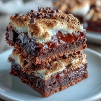 Gooey s'mores brownie mix cookies topped with toasted marshmallows and chocolate chips.