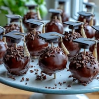 Festive graduation cake pops in vibrant school colors, ready to celebrate.
