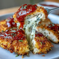 Golden, crispy air fryer chicken Parmesan with juicy breaded chicken, rich marinara, and melted mozzarella, served hot and bubbling for a comforting Italian-American dinner.